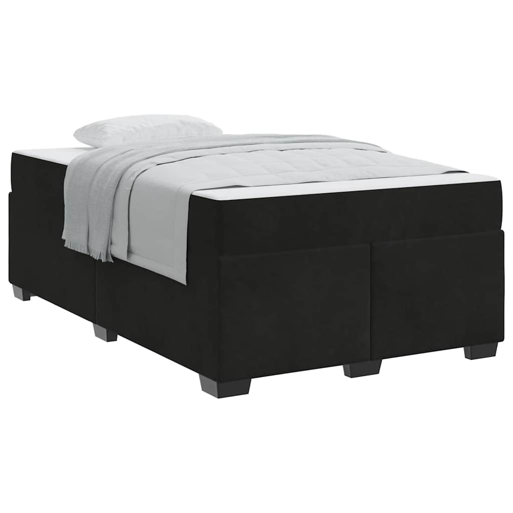 Struttura letto con materasso Nero 120 x 190 cm Velluto - homemem39