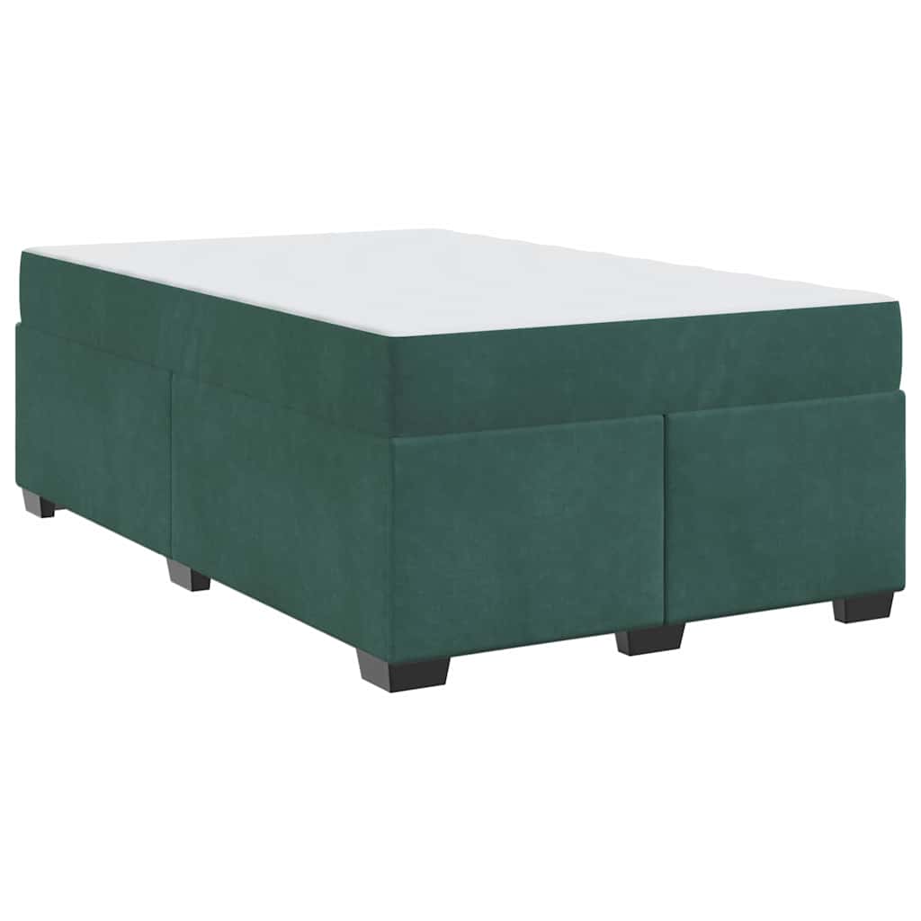 Struttura letto con materasso Verde scuro 120 x 190 cm Velluto - homemem39