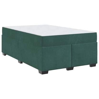 Struttura letto con materasso Verde scuro 120 x 190 cm Velluto - homemem39