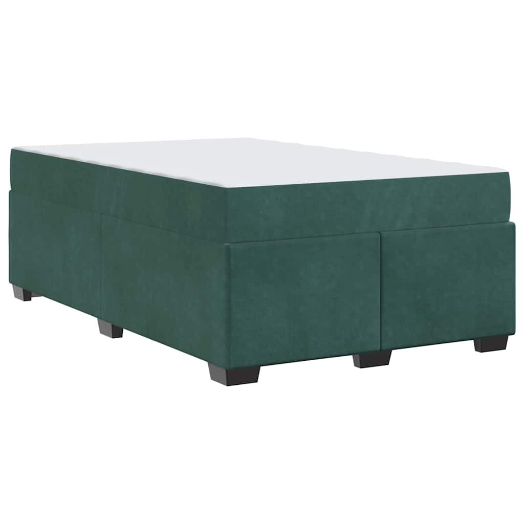 Struttura letto con materasso Verde scuro 120 x 190 cm Velluto - homemem39
