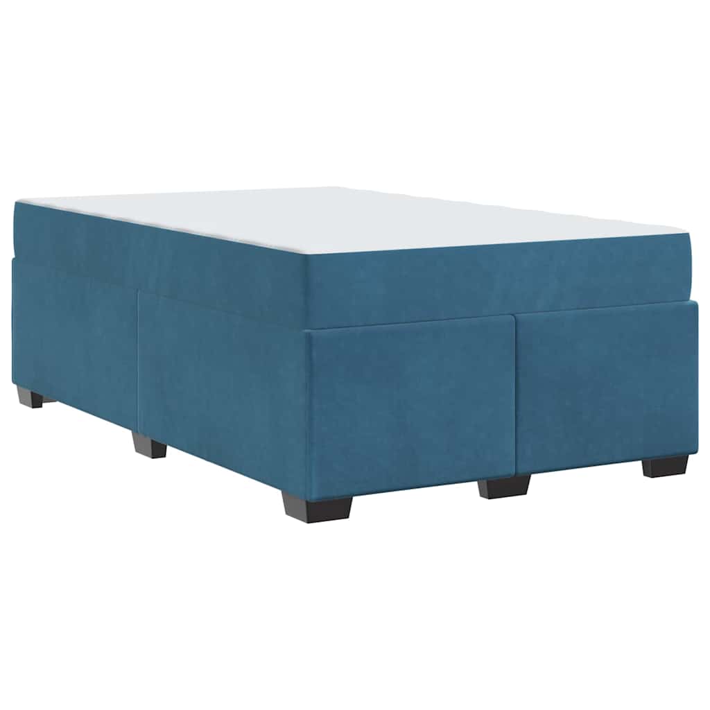 Struttura letto con materasso Blu scuro 120 x 190 cm Velluto - homemem39