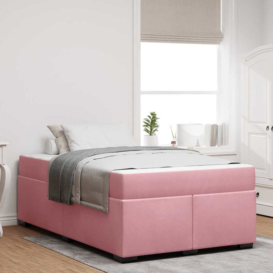Struttura letto con materasso Rosa 120 x 190 cm Velluto - homemem39