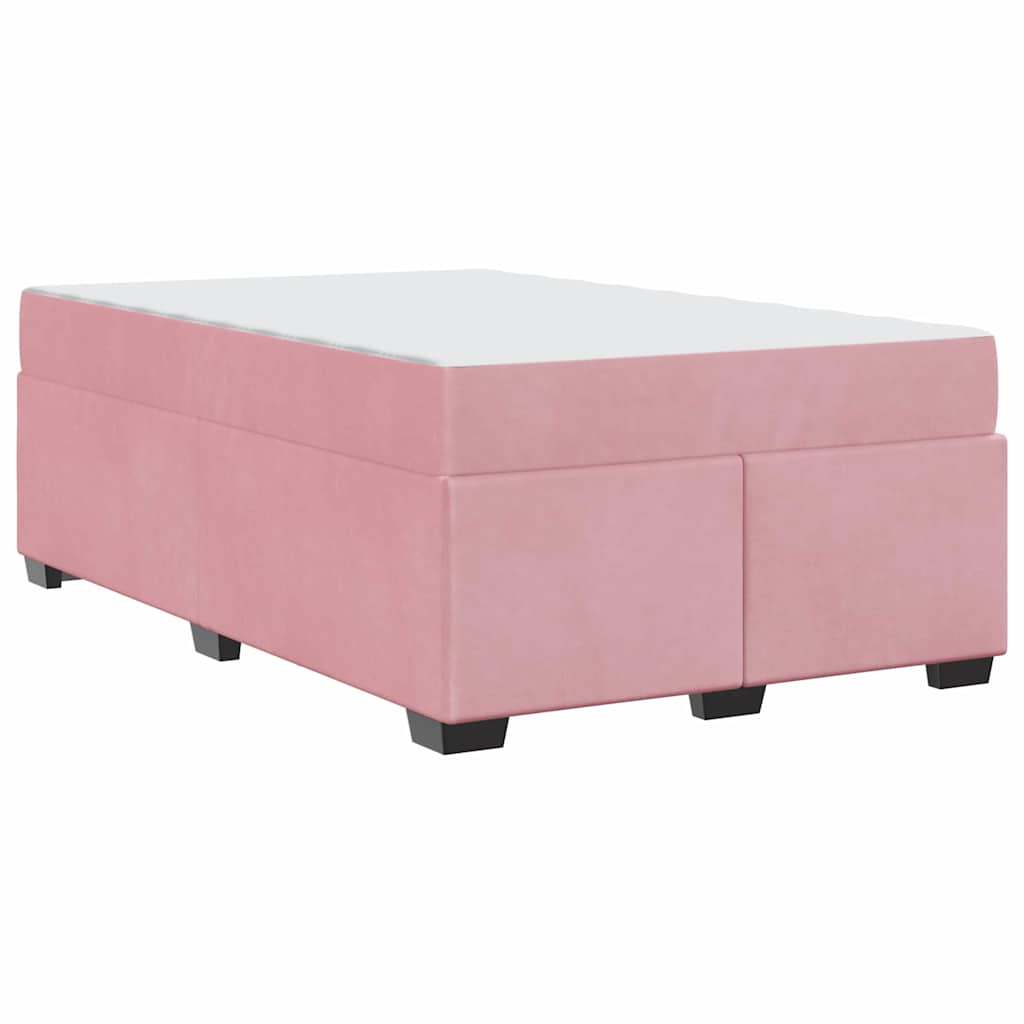 Struttura letto con materasso Rosa 120 x 190 cm Velluto - homemem39