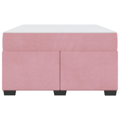 Struttura letto con materasso Rosa 120 x 190 cm Velluto - homemem39
