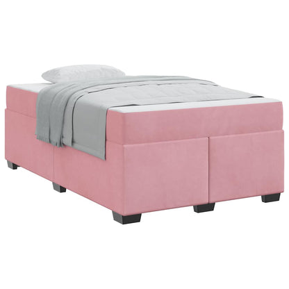 Struttura letto con materasso Rosa 120 x 190 cm Velluto - homemem39