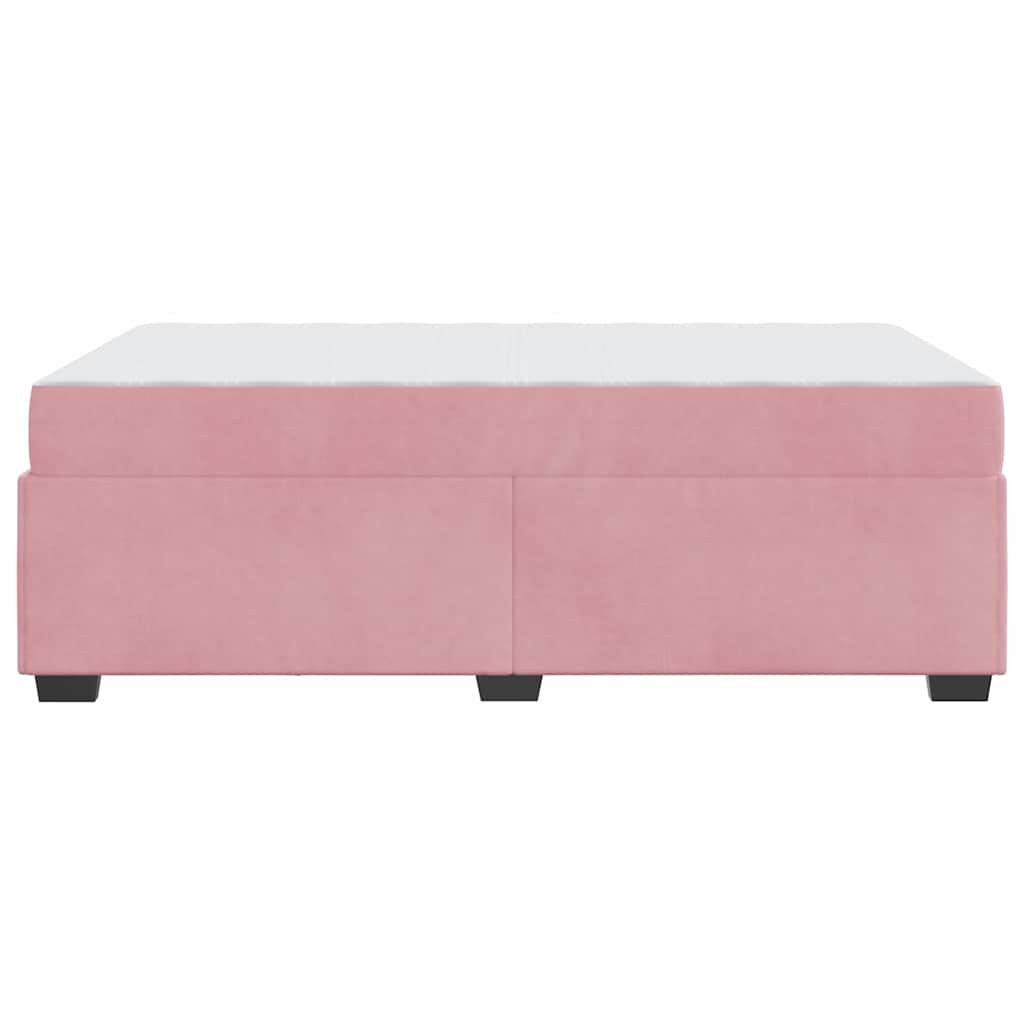 Struttura letto con materasso Rosa 120 x 190 cm Velluto - homemem39