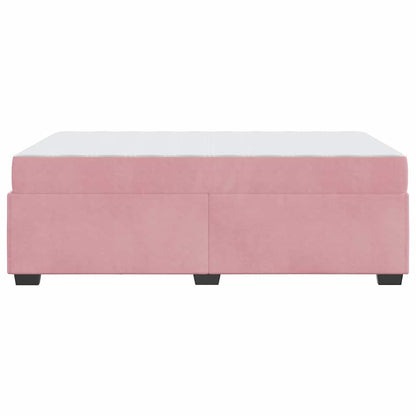 Struttura letto con materasso Rosa 120 x 190 cm Velluto - homemem39