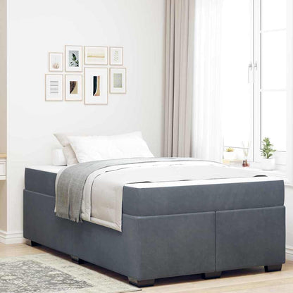 Struttura letto con materasso Grigio scuro 120 x 200 cm Velluto - homemem39