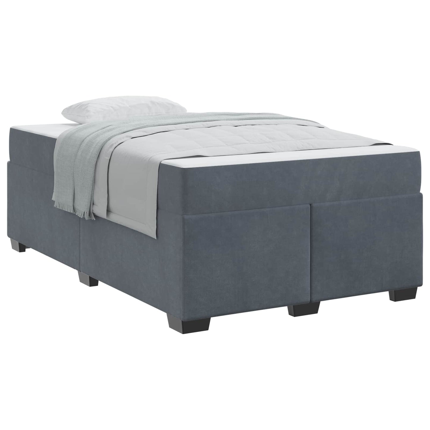 Struttura del letto Grigio scuro 120 x 200 cm Tessuto | homemem39