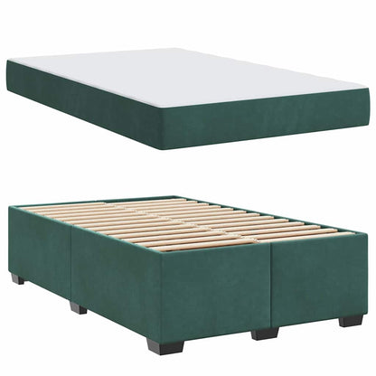 Struttura letto con materasso Verde scuro 120 x 200 cm Velluto - homemem39