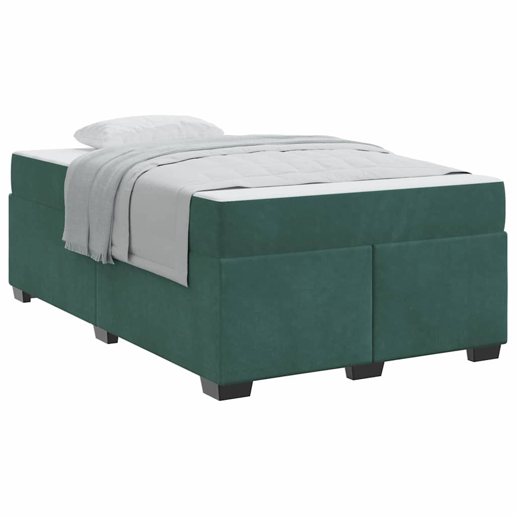 Struttura letto con materasso Verde scuro 120 x 200 cm Velluto - homemem39