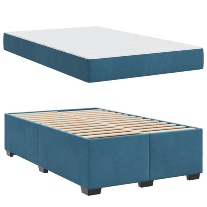 Struttura letto con materasso Blu scuro 120 x 200 cm Velluto
