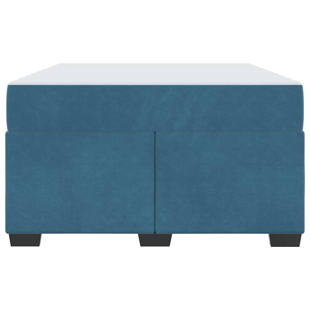Struttura letto con materasso Blu scuro 120 x 200 cm Velluto