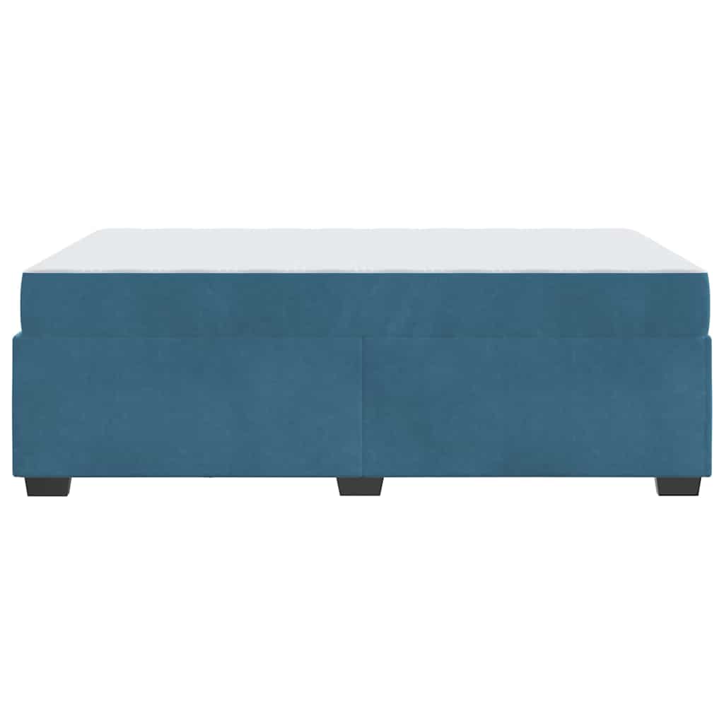 Struttura letto con materasso Blu scuro 120 x 200 cm Velluto