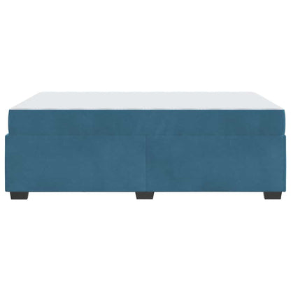 Struttura letto con materasso Blu scuro 120 x 200 cm Velluto
