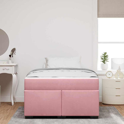 Struttura letto con materasso Rosa 120 x 200 cm Velluto - homemem39