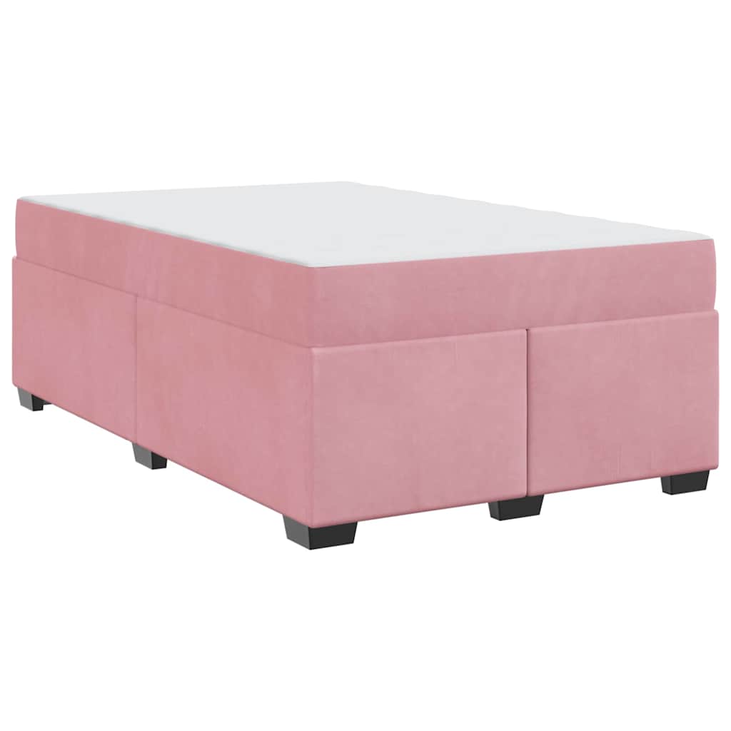 Struttura letto con materasso Rosa 120 x 200 cm Velluto - homemem39