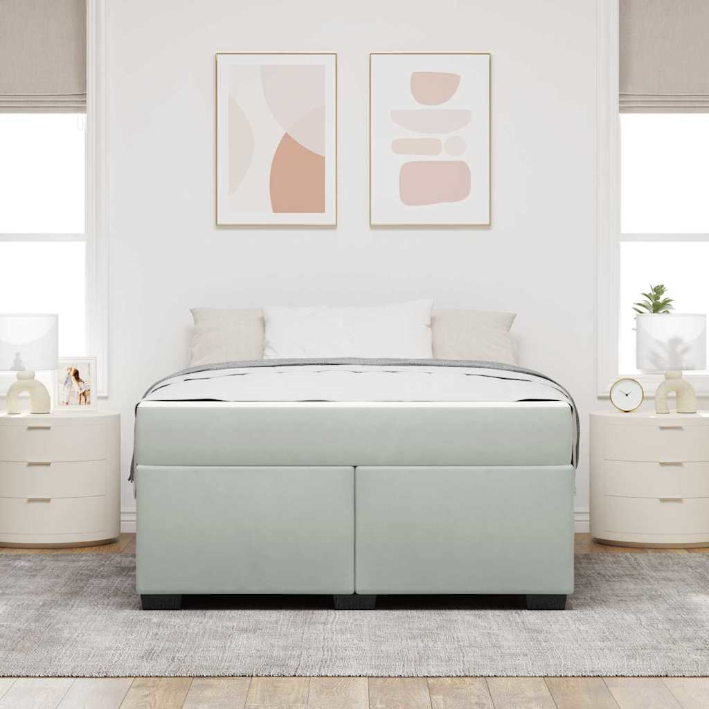 Struttura letto con materasso Grigio chiaro 140 x 200 cm - homemem39