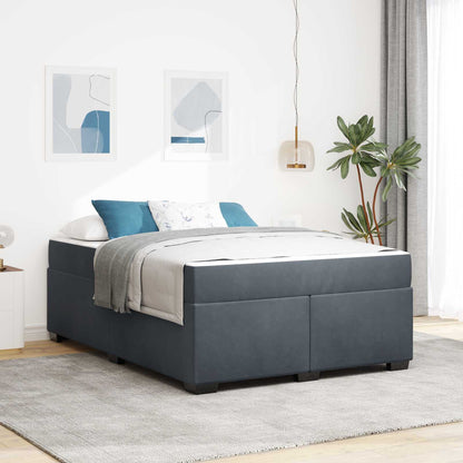 Struttura del letto Grigio scuro 140 x 200 cm Tessuto | homemem39