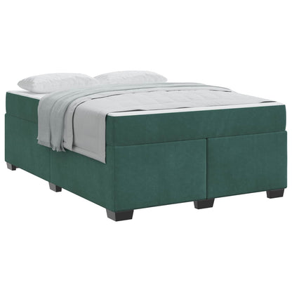 Struttura del letto Verde Scuro 140 x 200 cm Tessuto | homemem39