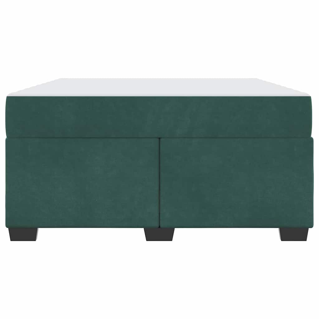 Struttura letto con materasso Verde scuro 140 x 200 cm Velluto