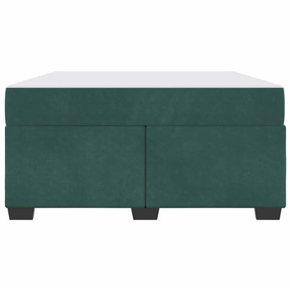 Struttura letto con materasso Verde scuro 140 x 200 cm Velluto