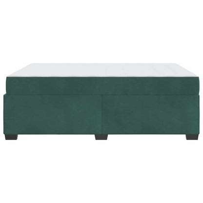 Struttura letto con materasso Verde scuro 140 x 200 cm Velluto
