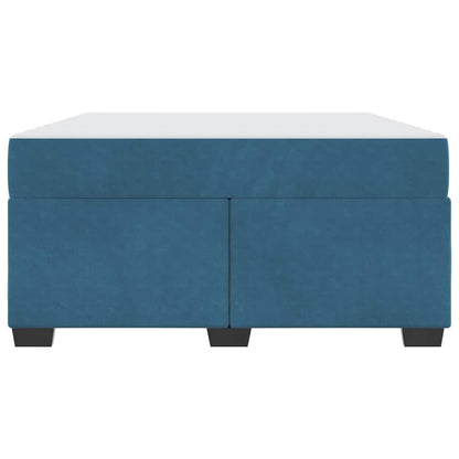 Struttura letto con materasso Blu scuro 140 x 200 cm Velluto