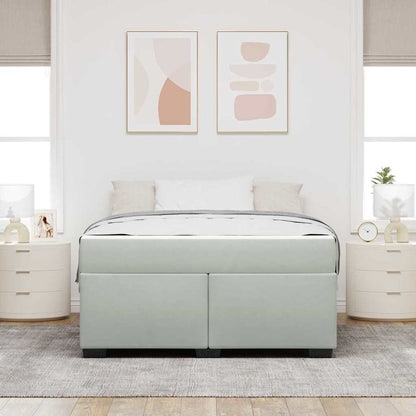 Struttura letto con materasso Grigio chiaro 160 x 200 cm - homemem39