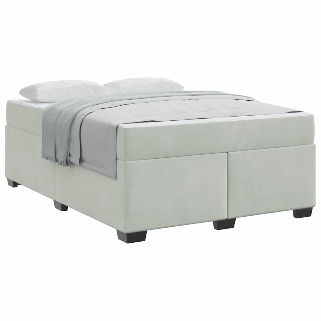 Struttura letto con materasso Grigio chiaro 160 x 200 cm - homemem39