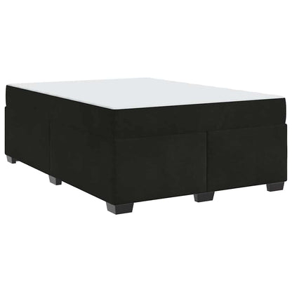 Struttura letto con materasso Nero 160 x 200 cm Velluto