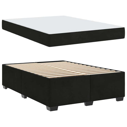 Struttura letto con materasso Nero 160 x 200 cm Velluto