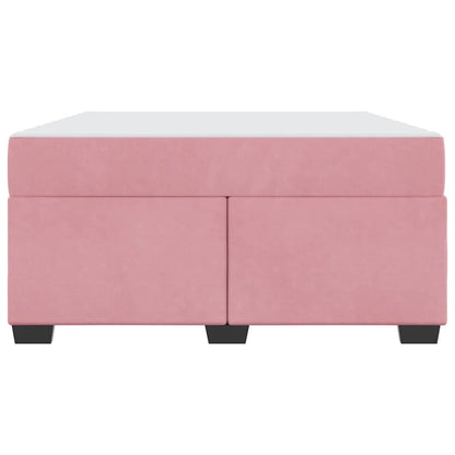 Struttura letto con materasso Rosa 160 x 200 cm Velluto