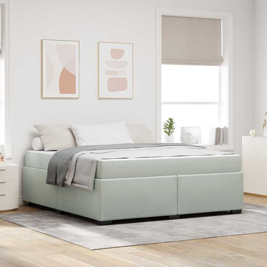 Struttura letto con materasso Grigio chiaro 180 x 200 cm - homemem39