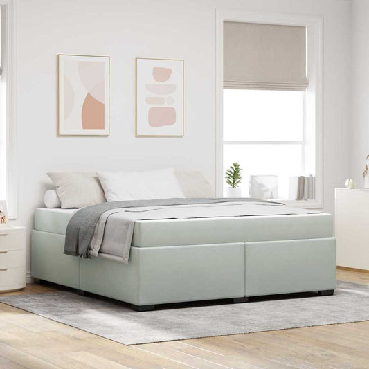 Struttura letto con materasso Grigio chiaro 180 x 200 cm - homemem39