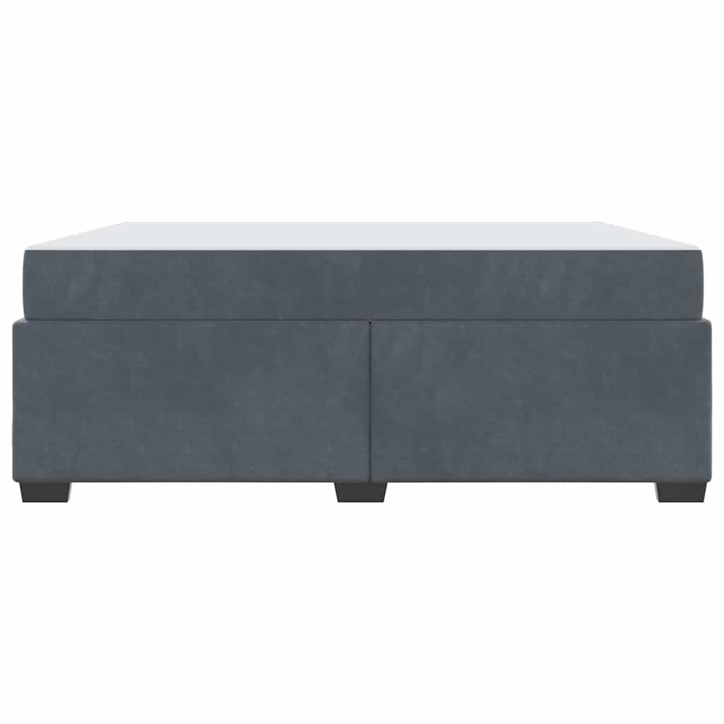 Struttura letto con materasso Grigio scuro 180 x 200 cm Velluto - homemem39