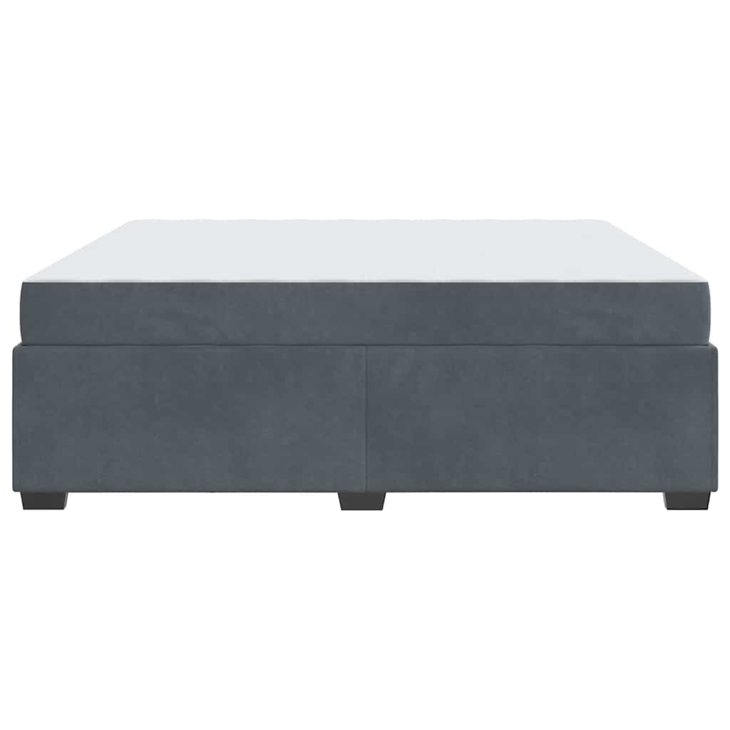 Struttura letto con materasso Grigio scuro 180 x 200 cm Velluto - homemem39