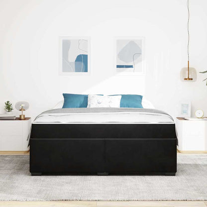 Struttura del letto con materasso Nero 180 x 200 cm Velluto