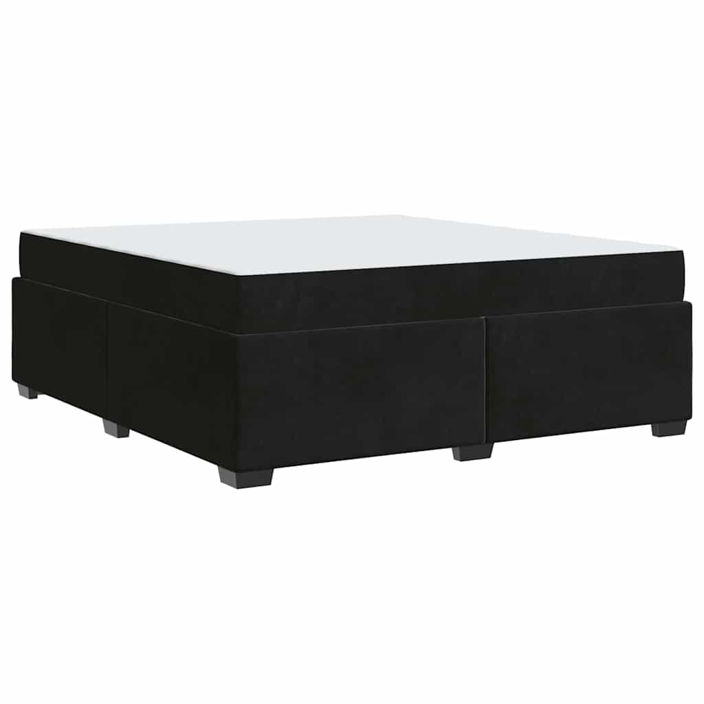 Struttura del letto con materasso Nero 180 x 200 cm Velluto - homemem39