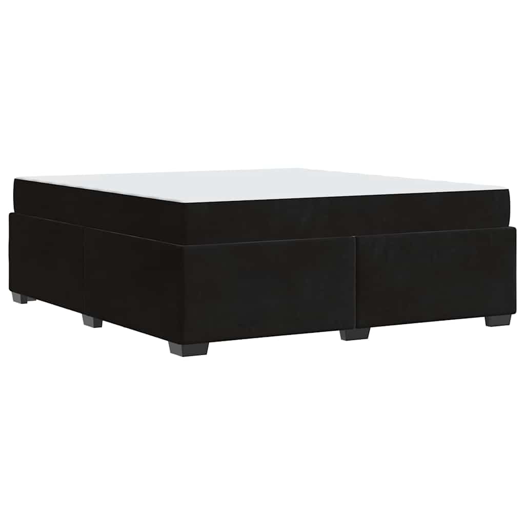 Struttura del letto con materasso Nero 180 x 200 cm Velluto - homemem39