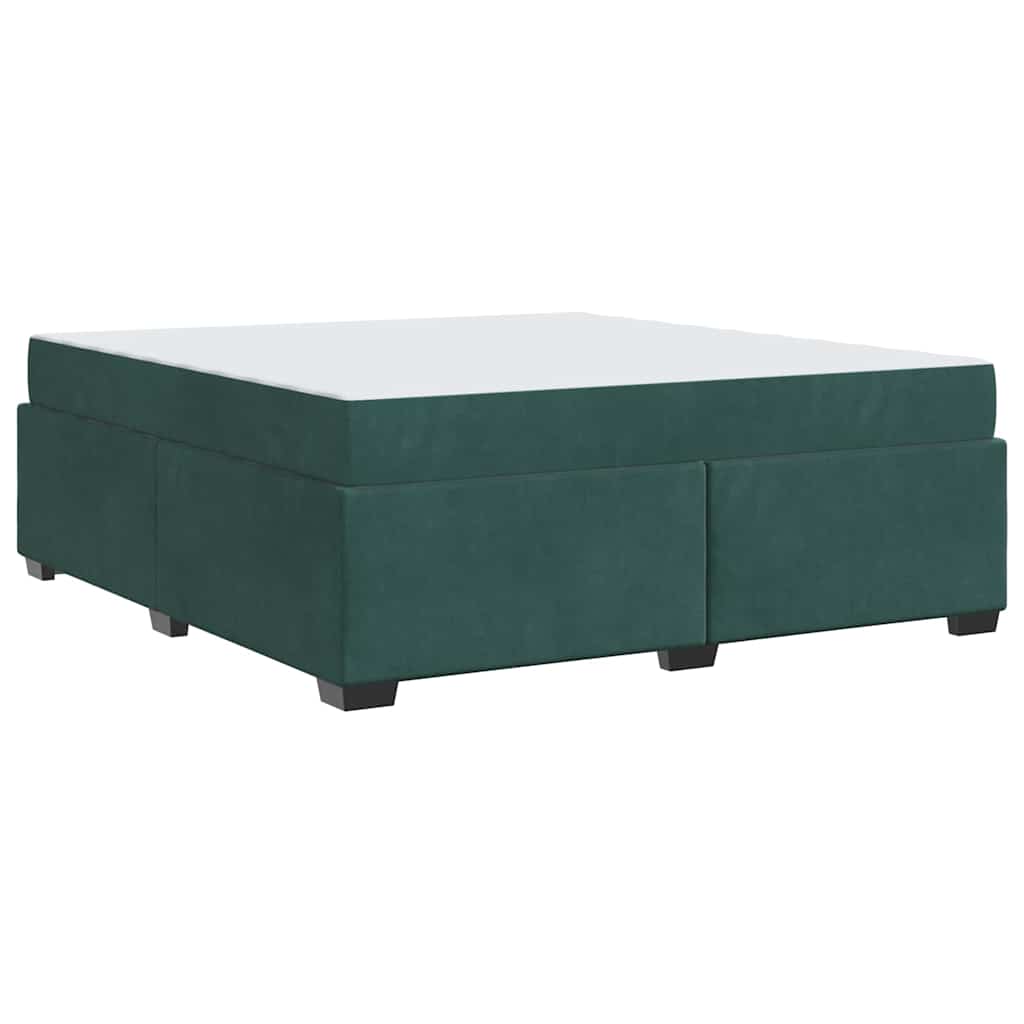 Struttura letto con materasso Verde scuro 180 x 200 cm Velluto - homemem39