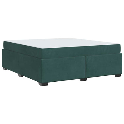 Struttura letto con materasso Verde scuro 180 x 200 cm Velluto - homemem39