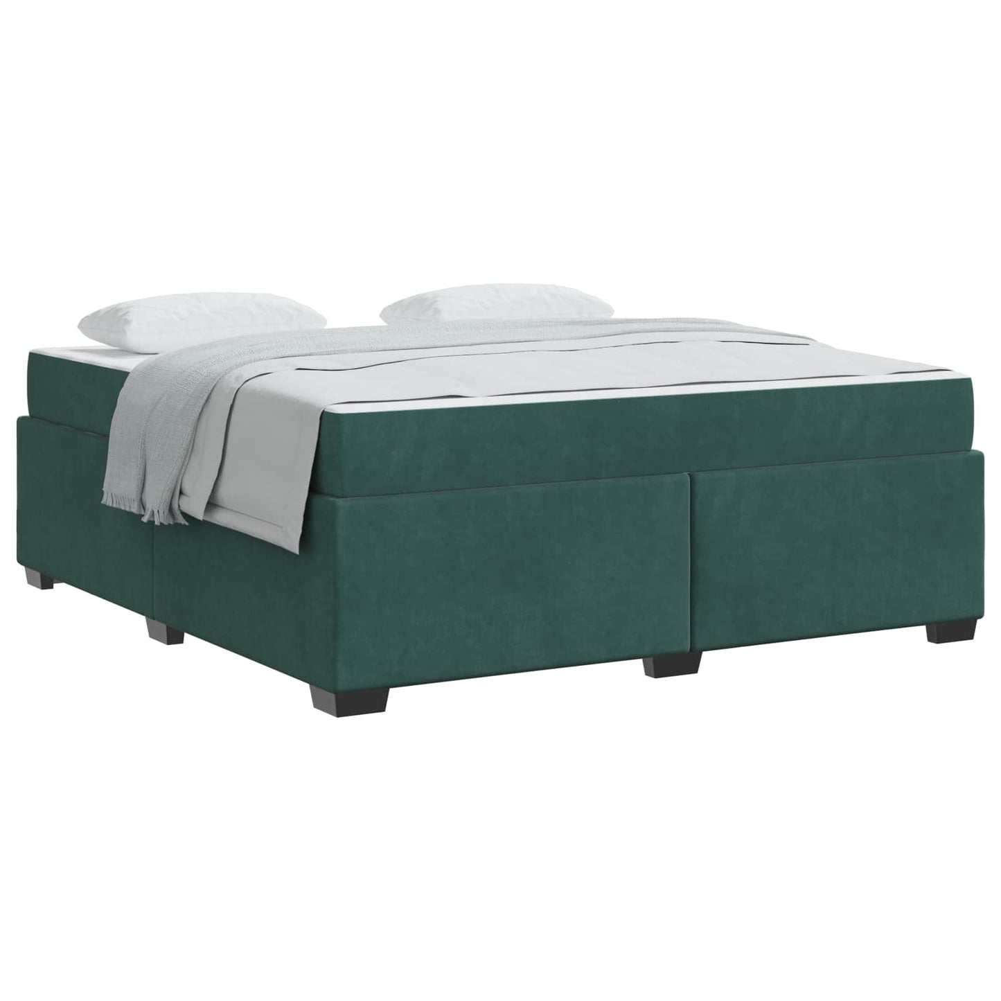 Struttura del letto Verde Scuro 180 x 200 cm Tessuto