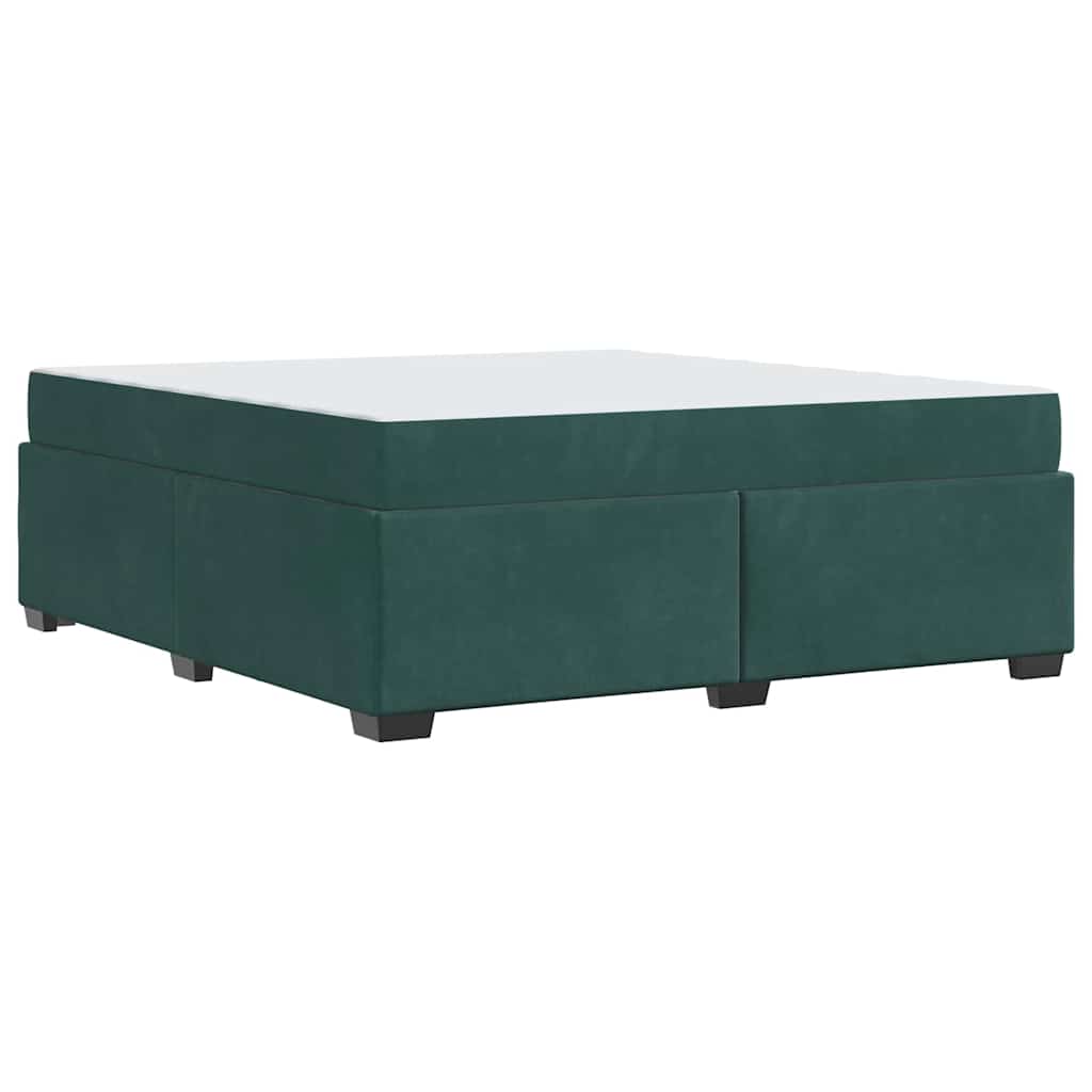 Struttura letto con materasso Verde scuro 180 x 200 cm Velluto - homemem39