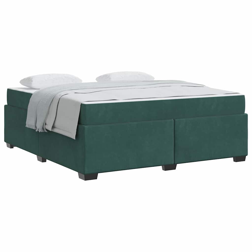 Struttura letto con materasso Verde scuro 180 x 200 cm Velluto - homemem39