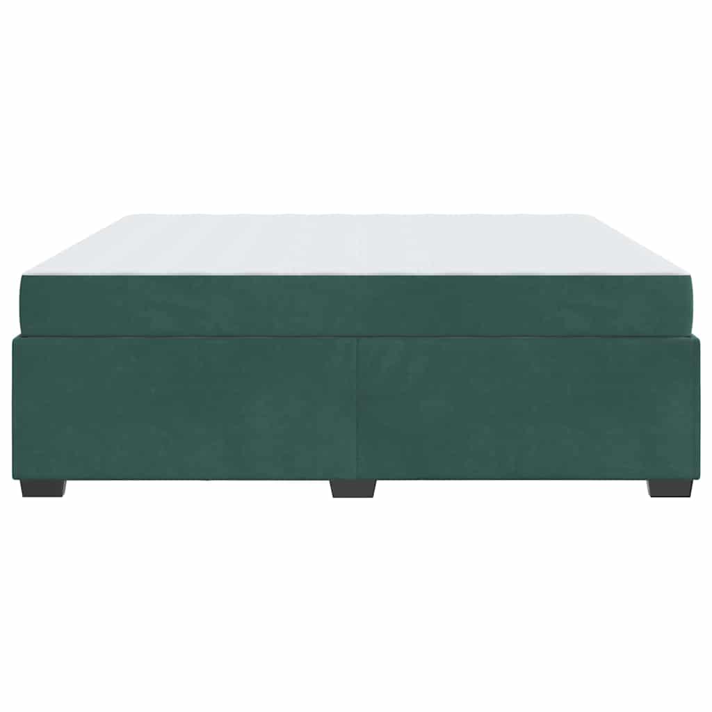 Struttura letto con materasso Verde scuro 180 x 200 cm Velluto - homemem39