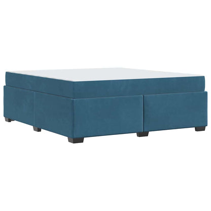 Struttura letto con materasso Blu scuro 180 x 200 cm Velluto