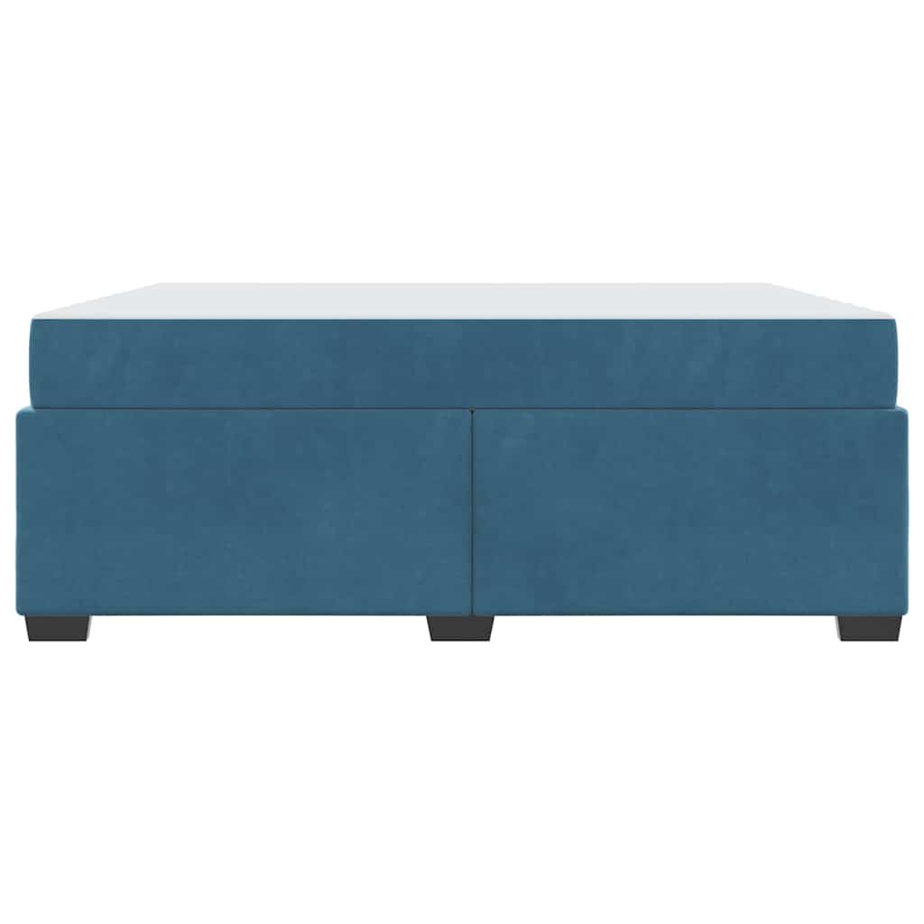 Struttura letto con materasso Blu scuro 180 x 200 cm Velluto