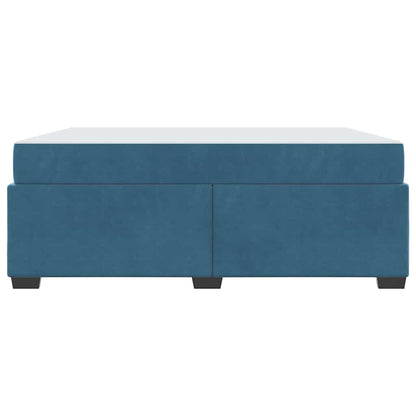 Struttura letto con materasso Blu scuro 180 x 200 cm Velluto