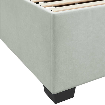 Struttura del letto Grigio chiaro 200 x 200 cm Velluto - homemem39